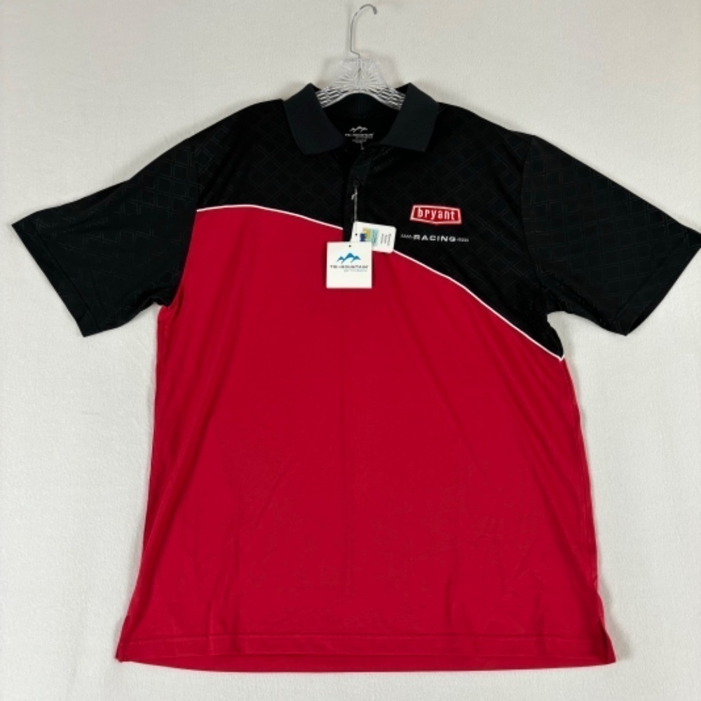 Bryant Racing Try Mountain Polo Shirt Red, Black Diamond Performance/Sport NWT L